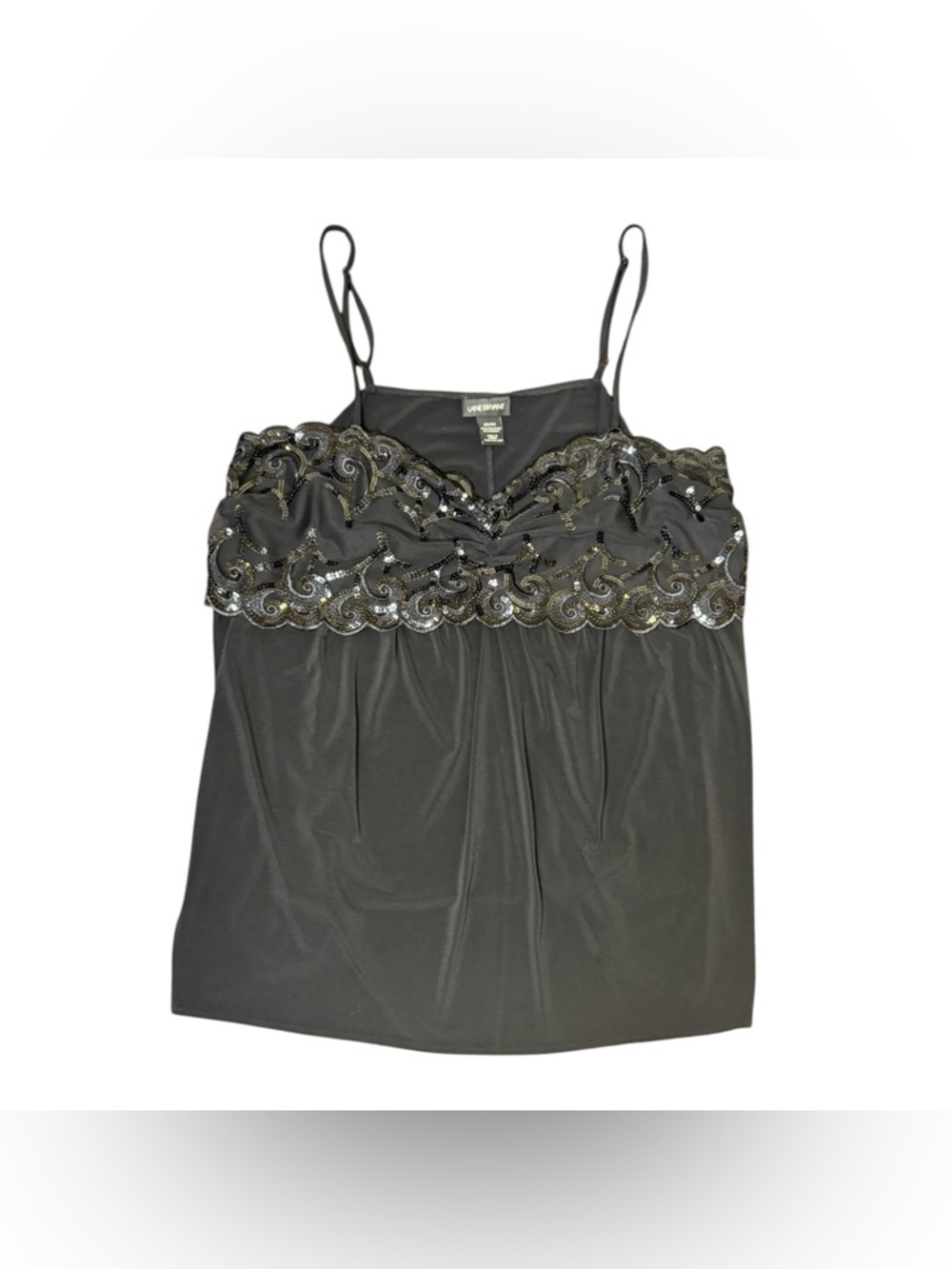 Y2K Lane Bryant Black Fairy Sequin Babydoll Slink Cami Plus Size 22/24